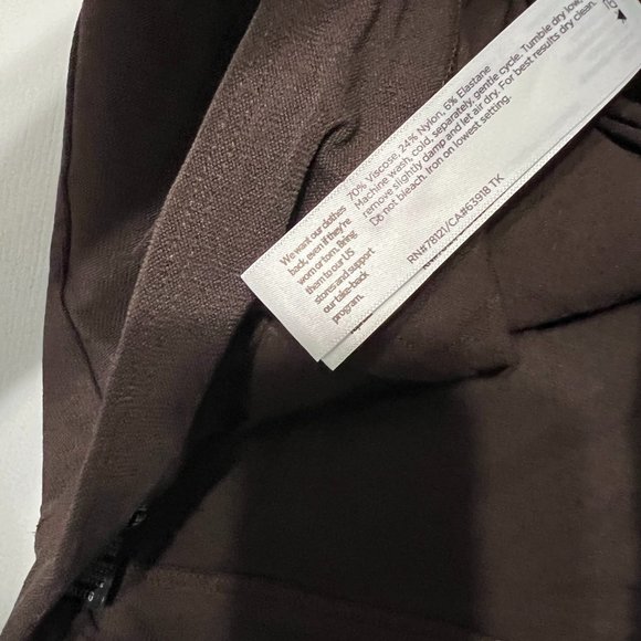 Eileen Fisher Skinny Ankle pant size XL Espresso Brown - Picture 7 of 7